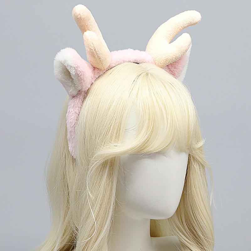 1 Bucată Cosplay Urechi de Cerb Bandă pentru Cap Unisex Coarne de Ren Bandă pentru Păr Lolita Petrecere de Crăciun Accesoriu pentru Cap Festival Purtat pe Cap