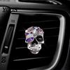 Halloween Car Decorations Rhinestones Skull Air Diffuser Clip, Personalized Punk Decorative Outlet Clip Style Vent Perfume Automotive Interior