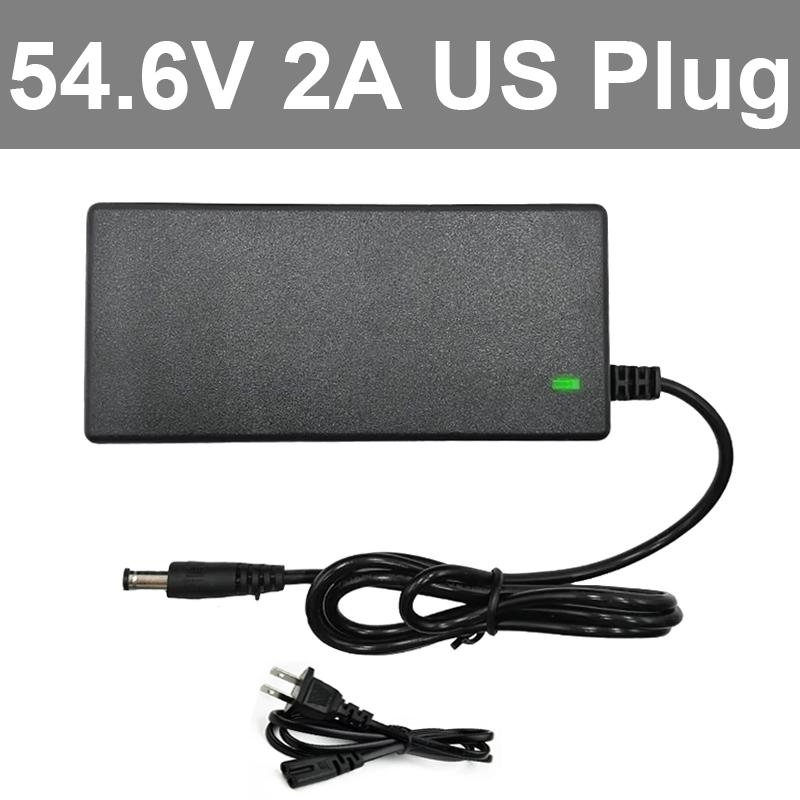 42V 54.6V 2A Electric Vehicle Charger DC 5.5mm Plug Power Adapter AC 100-240V Car Charger Battery Adapter Scooter Unicycle Charger
