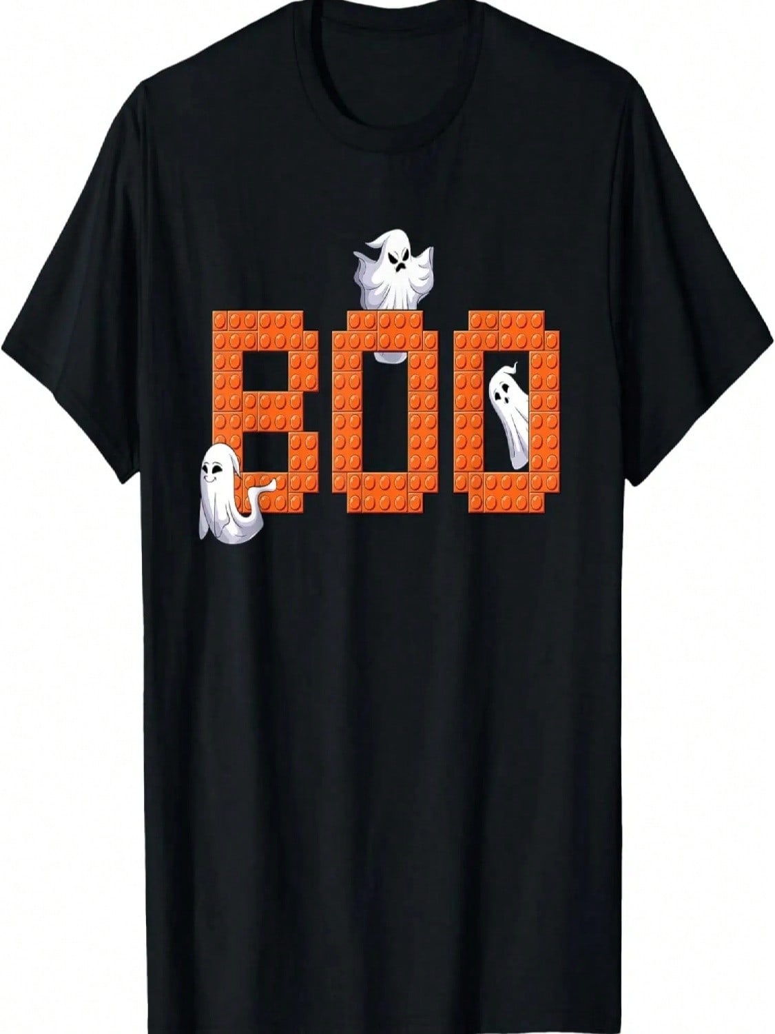 Halloween Master Builder Boo Ghost Building Blocks Bricks T-Shirt S разноцветный