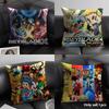 B-Beyblade Anime Cushion Cover Natural Linen Organic Fabric Double-Sided Printing Sofa Home Decor Gift Pillow Case