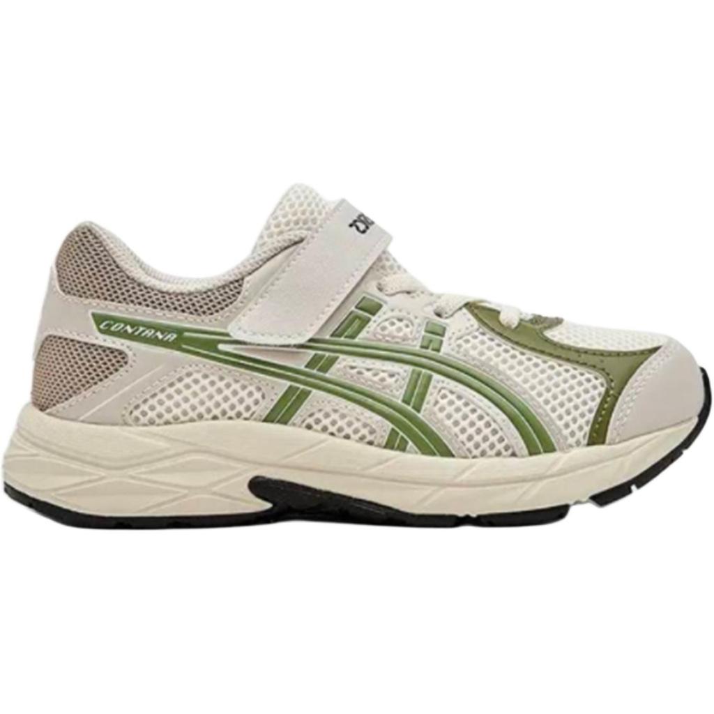 New ASICS RUNNING KIDS Cushioning Abrasion Resistant Breathable Low top Kids' Running Shoes Gray Green Kids' 1014A377-200