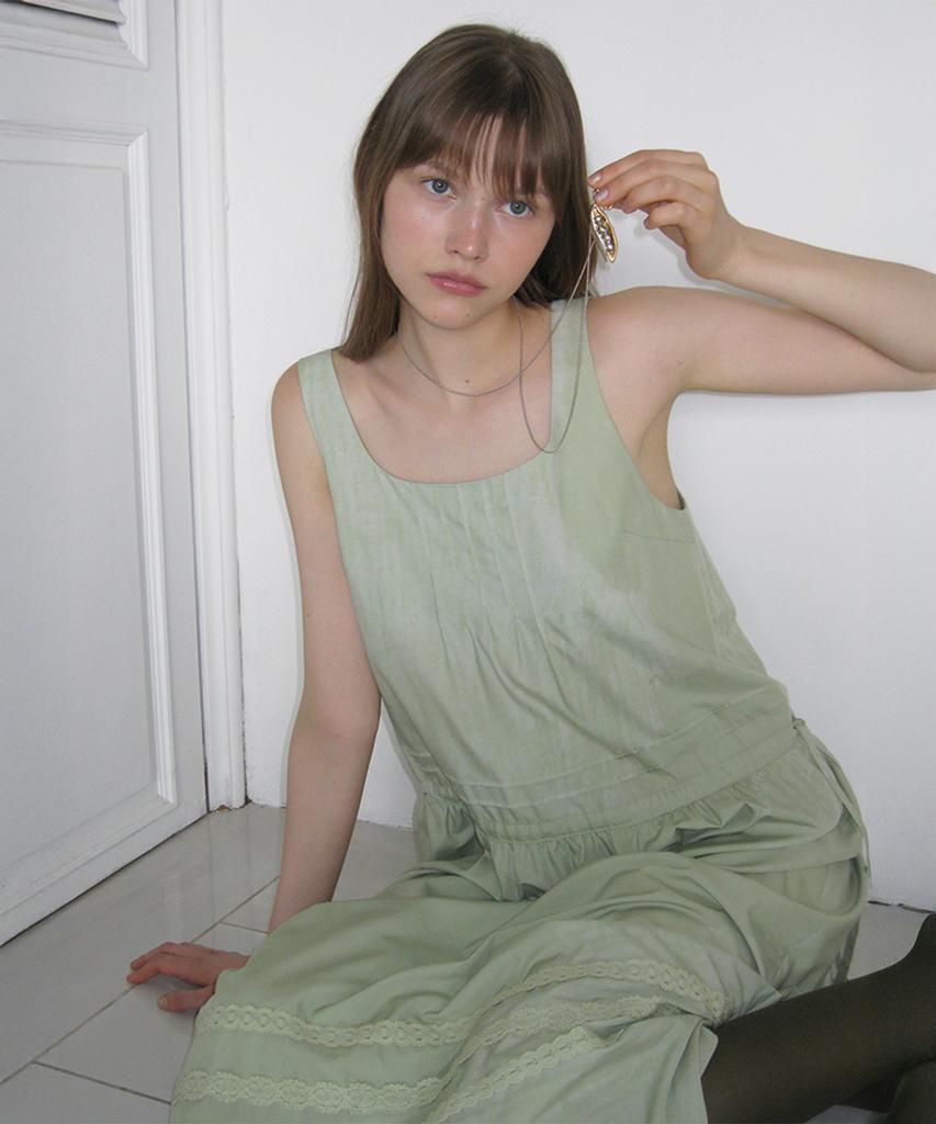 Sinun Sn Texture Lace Dress (Green)