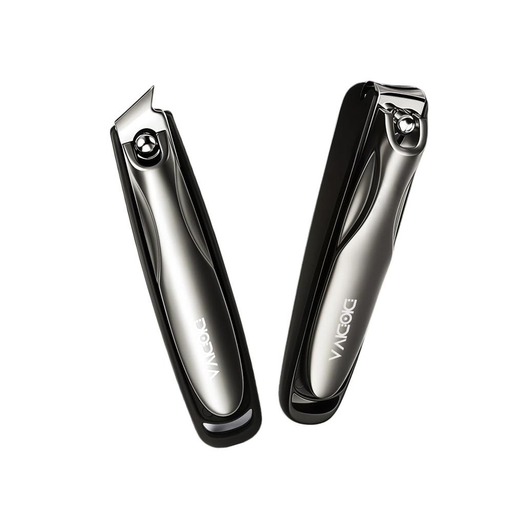 Diodiva Nail Clipper Set and Nail Clippers for Hands and Suitable for Men and Women of All Gift Idea 2-Piece [Patented Anti-Shatter Design]