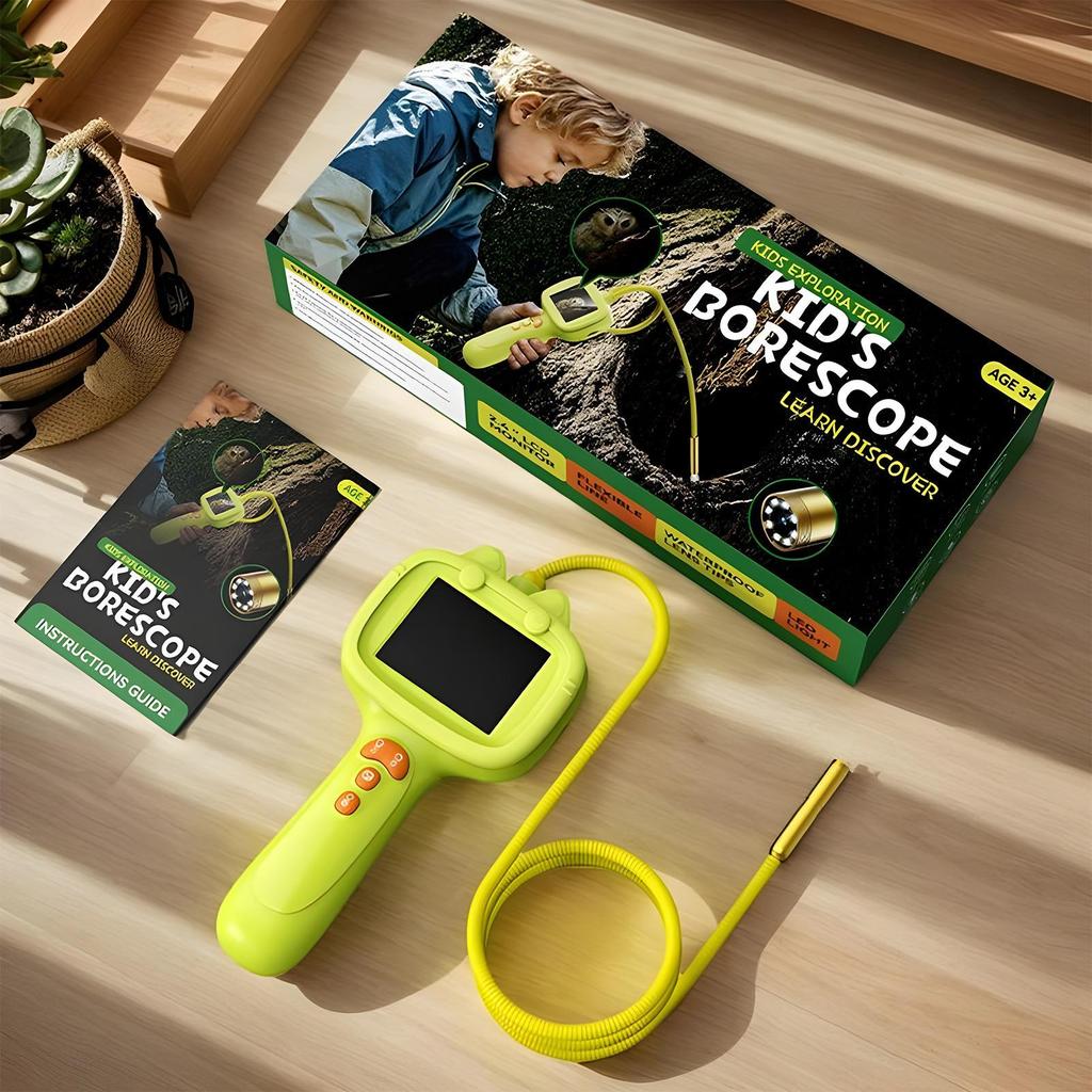 Digital Snake Scope Kids 2.4 Inch Microscope Digital Microscope Camera For Kids With Light For Christmas Birthday Girls Boys