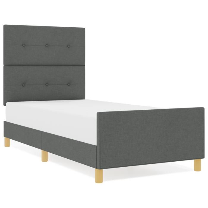 VidaXL Cadre de Lit Gris Foncé 80x200 cm en Tissu 3344684