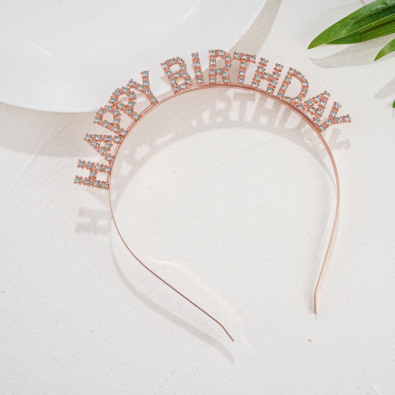 

День рождения Сплав Корона Повязка на голову Головной убор Высокий класс и Элегантная Корона с буквами Заколка для волос для девочек Повязка на голову Аксессуар для волос для вечеринки