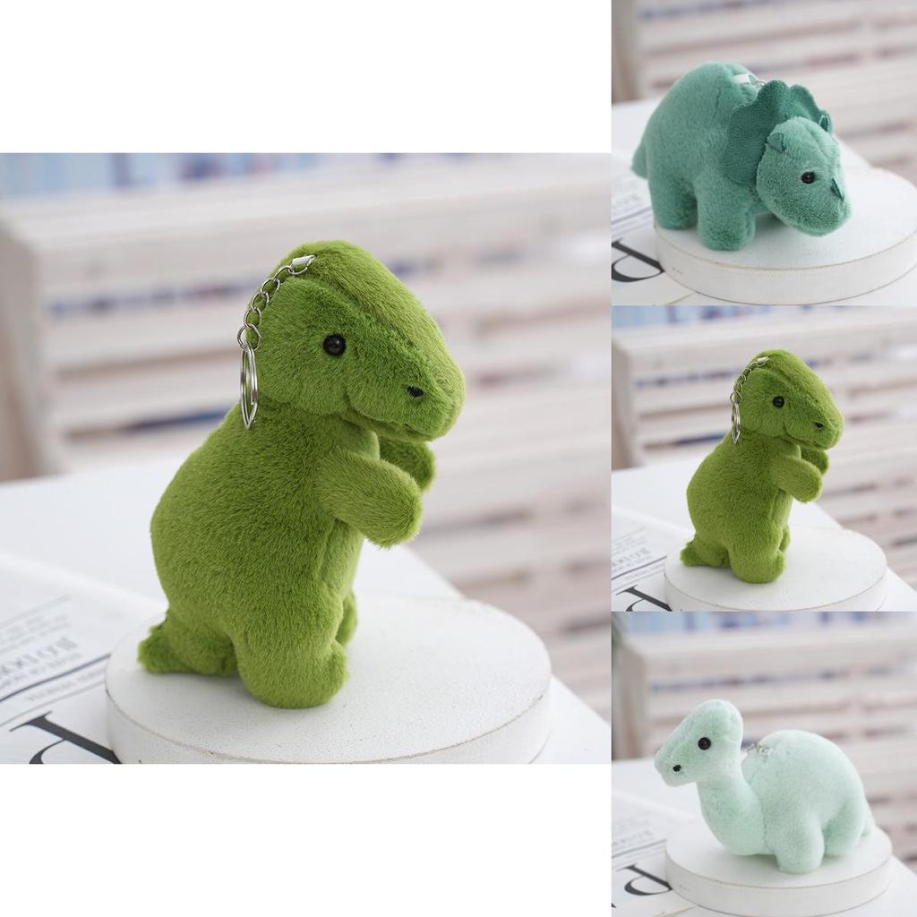 Měkký plyšový klíčenka dinosaurus 2024 Nový rozkošný doplněk na tašku a do auta
