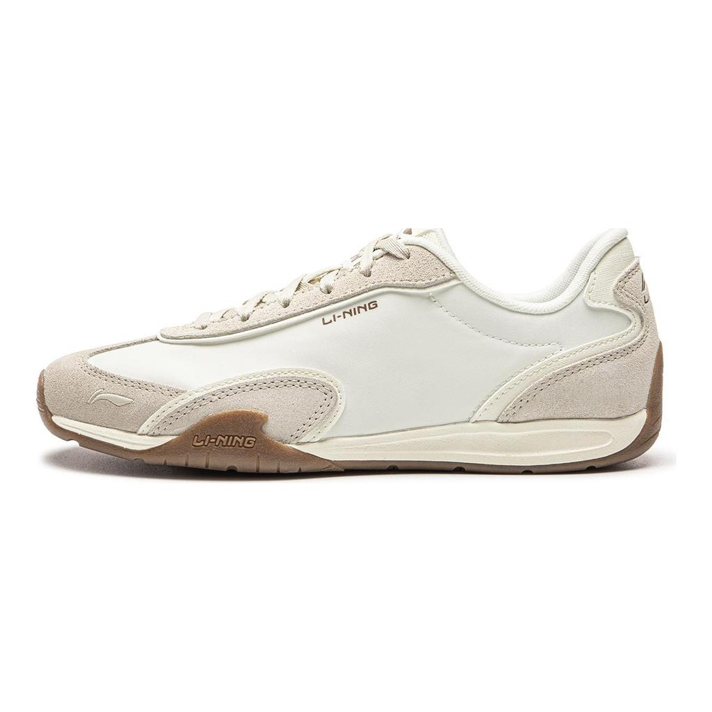 Li Ning Slip Resistant, Abrasion Resistant, Lightweight Low Top Casual Shoes Women's Ecru AGCW368-4