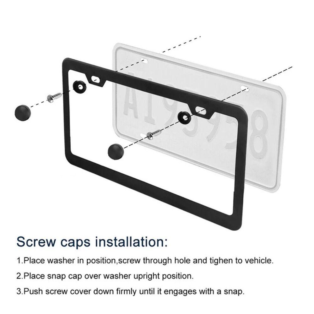 2Pcs Rustproof Car License Plate Frame Universal Car Frame Plate  Vehicles Exterior Decoration