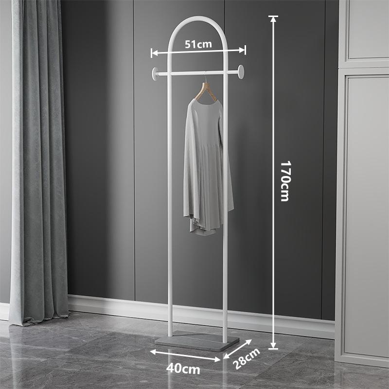 Nordic Marble & Metal Floor-standing Coat Rack, Foldable Wrought Iron Clothes Rack.