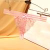 Low Waist Mesh Lace Panties Mesh Flower Stripe Belt Thong Underwear for Women  Hotel