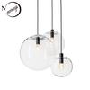 Modern Simple Transparent Glass Ball Chandelier E27 LED Restaurant Bedroom Kitchen Cafe Hotel Bar