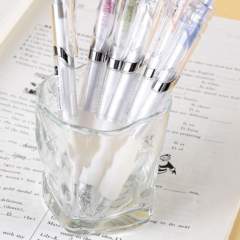 Kemila Push-button Gel Pen with 0.5mm Tip, CS Tip, Quick-drying, Designed for Student Exams, Black Ink