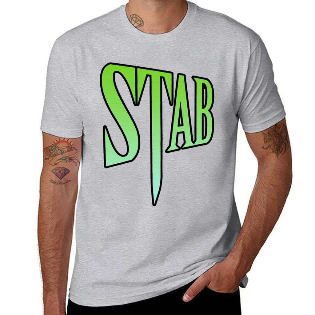 Stab T-Shirt Blacks Summer Tops Hippie Clothes Tops Big and Tall T Shirts for Men