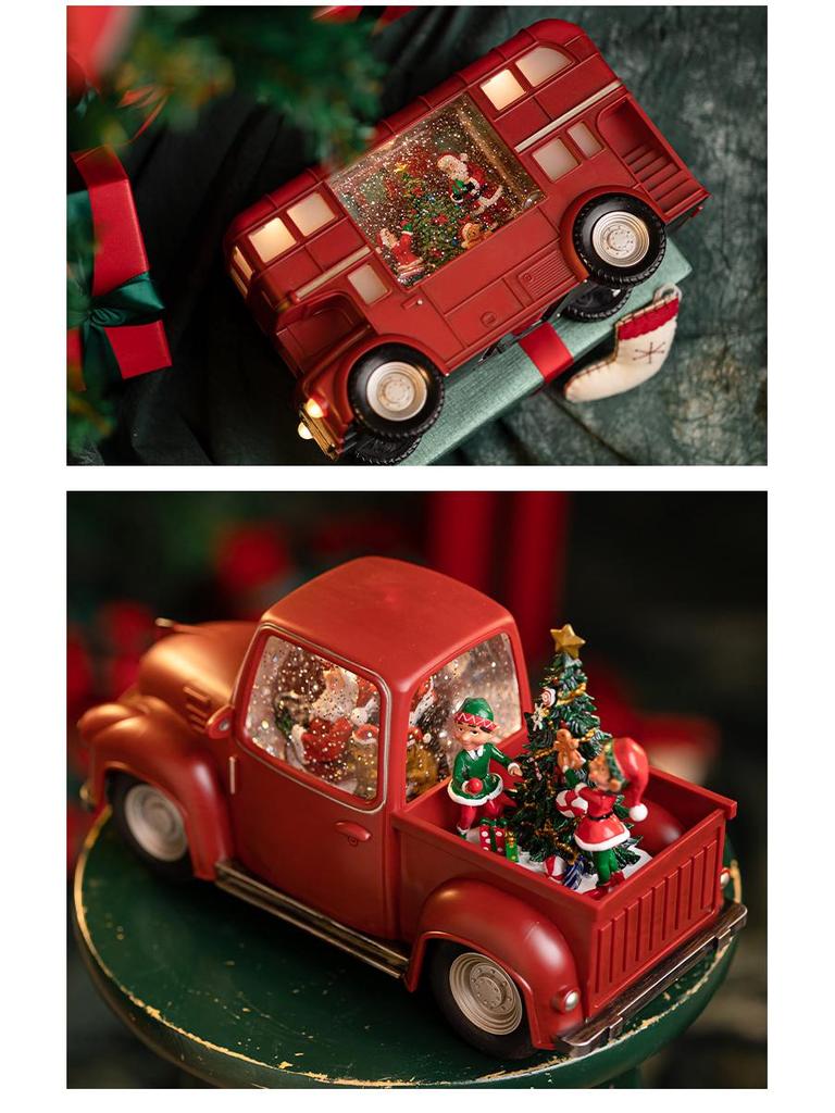 Holiday Snowfall Train Car Music Box Crystal Ball Toy for Kids & Seniors - Perfect Birthday Gift or Lamp