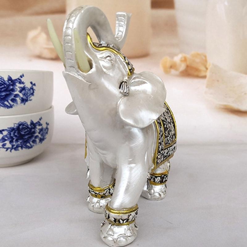 Handmade Elephant Statue Durable Resin Ornament Animal Sculpture Symbolizing Prosperity And Fortune