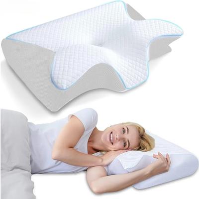 New Memory Foam Cervical Pillow, 2 In 1 Ergonomic Contour Orthopedic Pillow for Neck Pain, Contoured Support Pillows,Neck Pillow