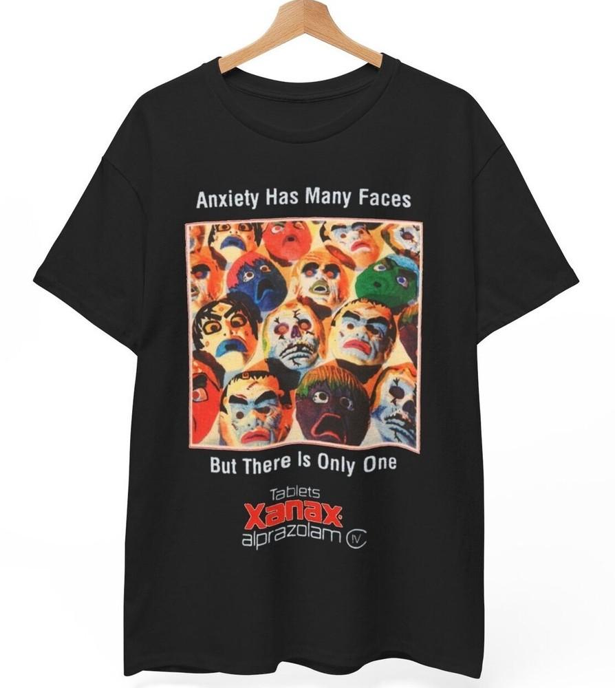 HOT Xanax Anxiety Has Many Faces White T-Shirt, Aphex Twin Unisex Shirt S-5XL Unisex T-Shirt