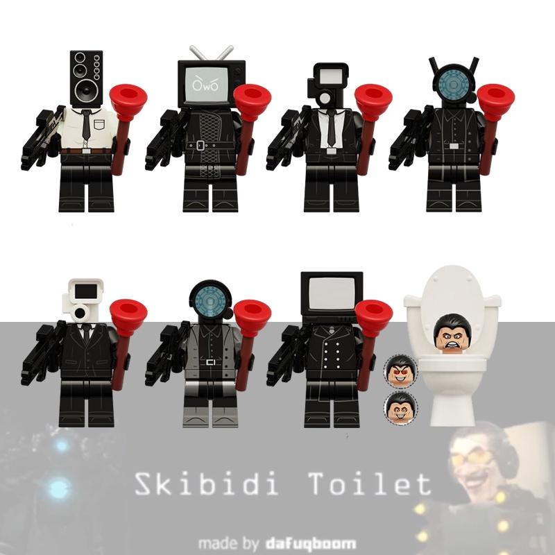 Toilet Man Surveillance Tv Assembled Building Blocks Toy Diy Plastic Abs Material Small Particle Blocks 0-38 Pieces Net Weight 0.01kg