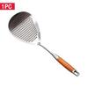 Large Stainless Steel Skimmer Ladle, Slotted Spoon for Frying, Hot Pot, and Cooking with Easy Draining