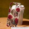 Blooming rose branches are suitable for iPhone16pro Apple 15 Pro mobile phone case 14 transparent 13 airbag 12 burst 11