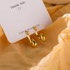 Fashion Sliver Color Asymmetrical Water Drop Earrings for Woman Retro Punk Hip Hop Metal Geometric Irregular Earrings Jewelry