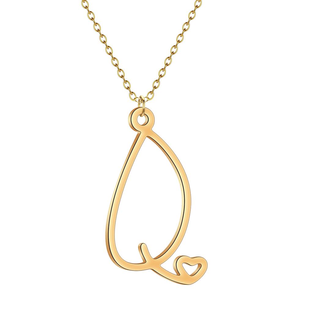 Kinitial Dainty Initial Letter Necklaces For Women Minimalist Stainless Steel Initial Necklace Femme Wedding Jewelry Gift