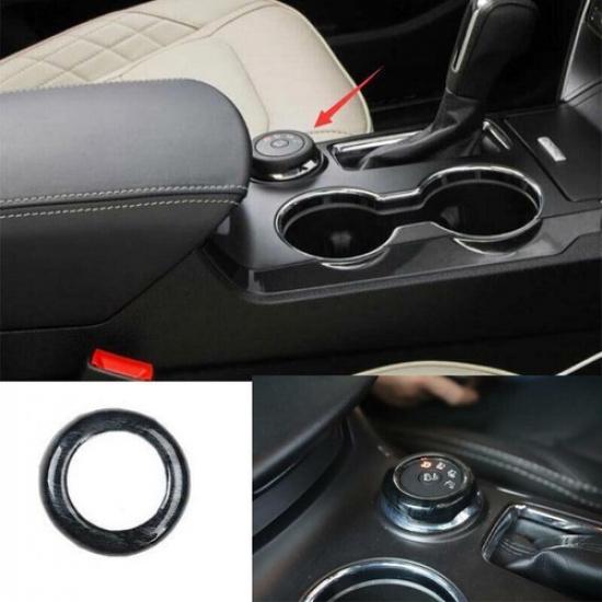 Cover Ring Wood Grain Black Driving Mode Switch Button For Ford Explorer 2011-19