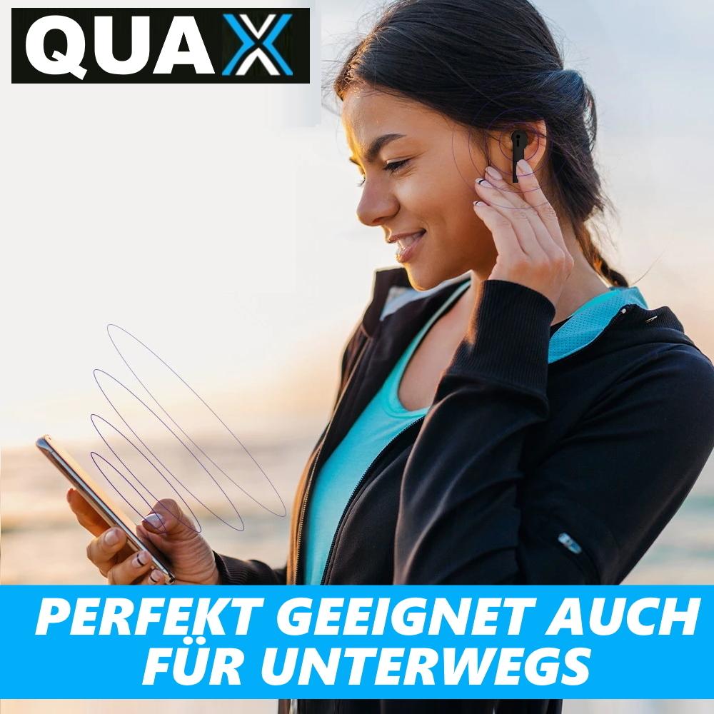 Bezdrátová Bluetooth sluchátka QUAX pro iPhone a Samsung, černá