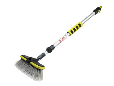 Durchflussbürste 20 cm / 8" mit teleskopischem Stiel 65 - 100 cm mit Ventil