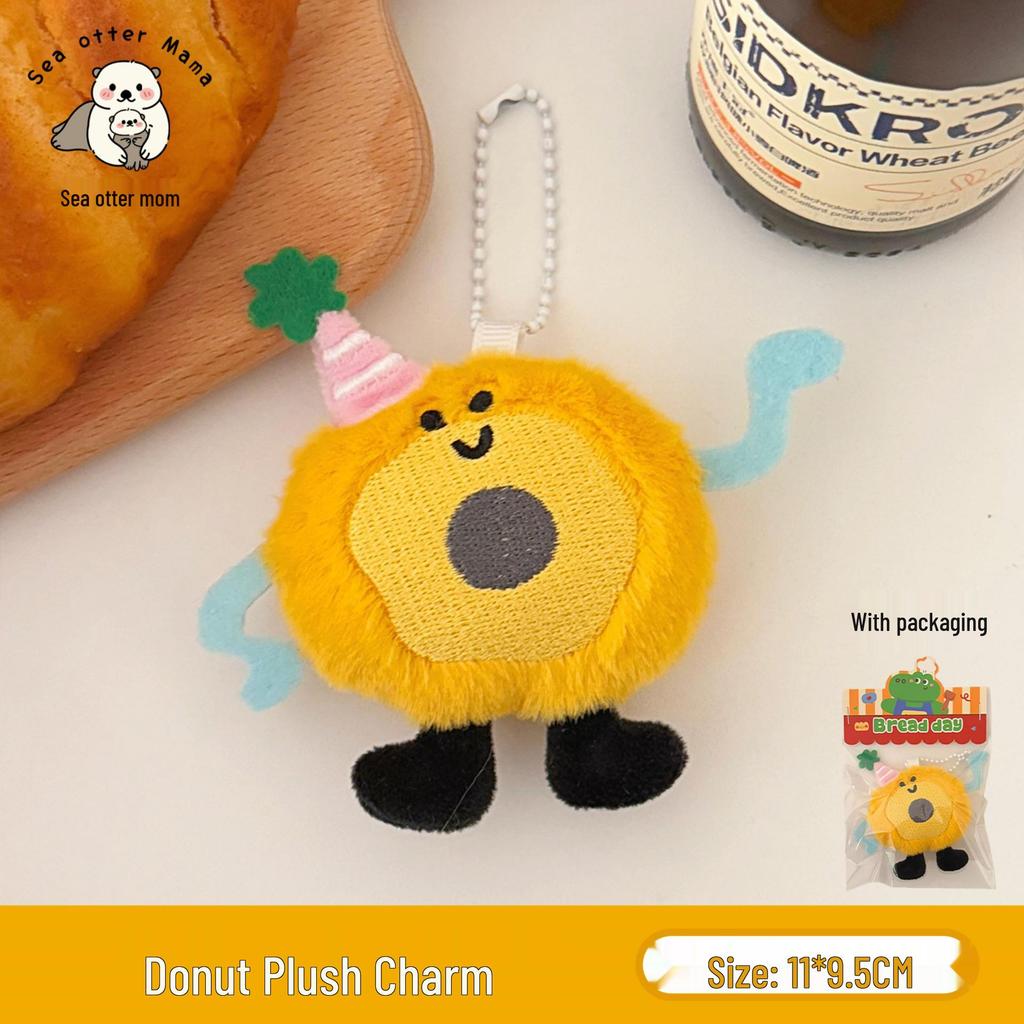 Cute Food Plushie Keychain: Creative Plush Food Toy Doll Pendant for Bags and Keyrings