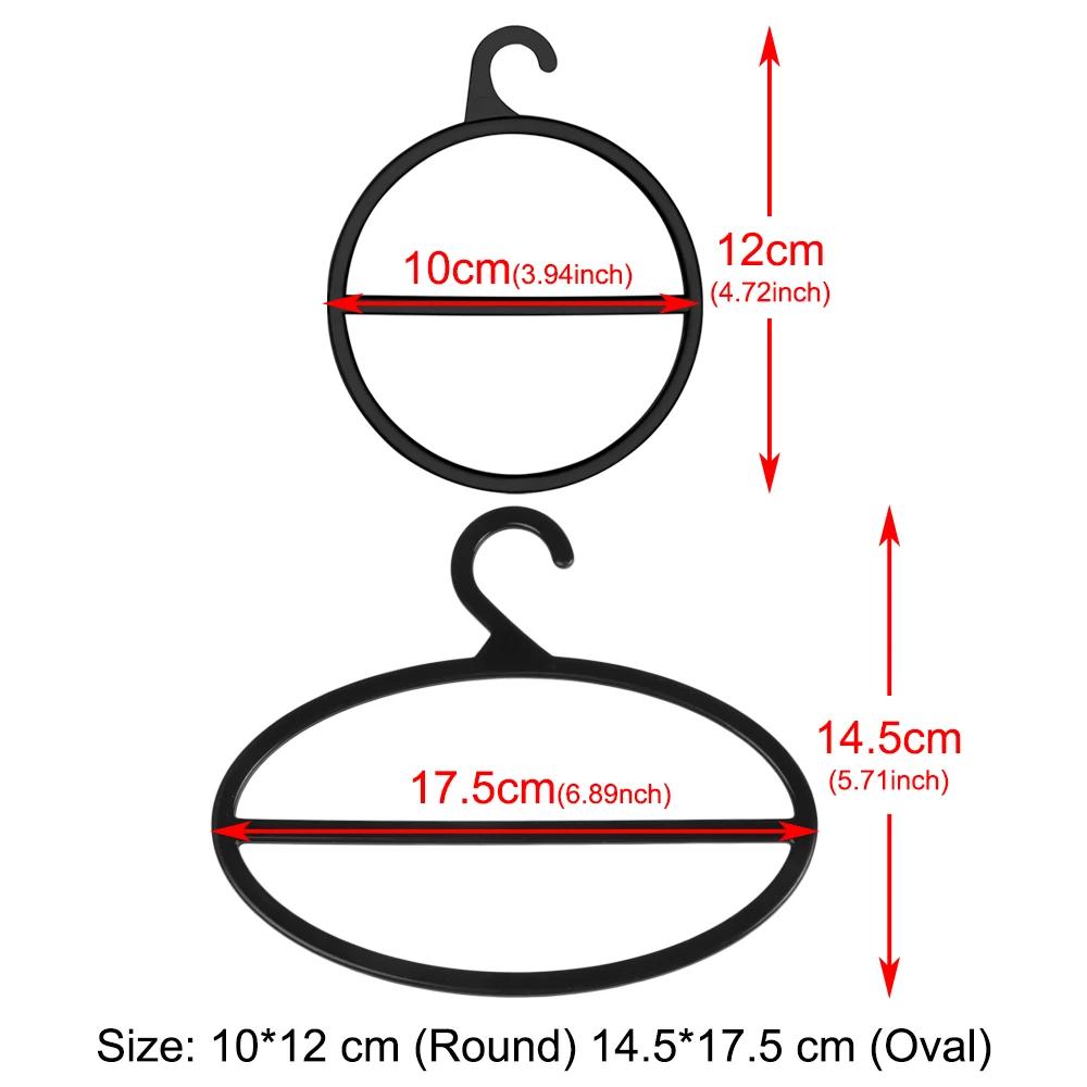 10PCS Circle Shape Coat Hanger Multifunctional Scarf Belt Tie Clothes Display Slots Holder Organizer Space Saving