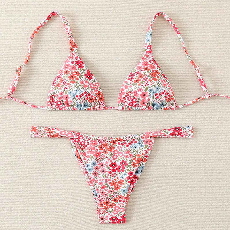 TS JYL-BK072 Mesh Cardigan Bikini, Three-Piece Print Swimwear For Women S