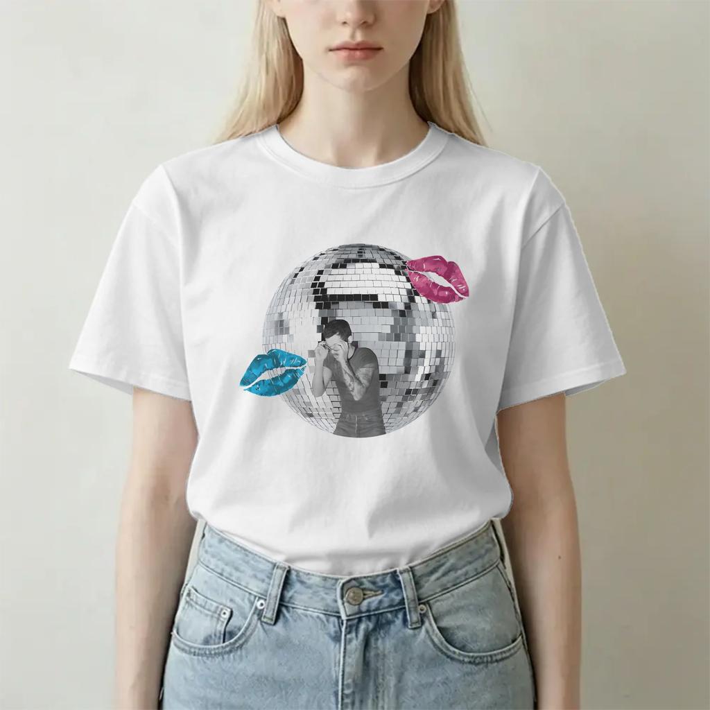 Disco Music Kiss All The Time Harrys TShirts Styles Vintage Cotton Tee Shirt O Neck Short Sleeve T Shirts Classic Clothing