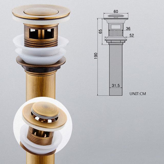 Bathroom Vessel Pop Up Sink Drain Strainer, Flip Top Stopper for Lavatory Basin, Antique Brass Pop Up Sink Overflow Cover