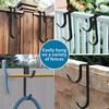 2 Pcs Adjustable Pool Fence Hooks Double-Hook Pool Fence Hanger Heavy Duty Fence Hooks for Pool Poles Hose Pool Skimmer