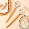 Large Hand Danish Dough Whisk Bread Mixer Stainless Steel Cake Pastry Dough Mixer Stick Egg Beater Kitchen Baking Blender Tools