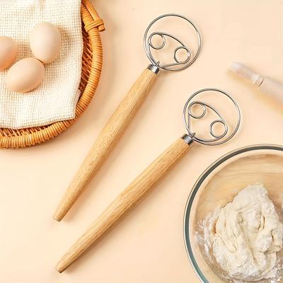 Große Hand Dänischer Teig Schneebesen Brot Mixer Edelstahl Kuchen Gebäck Teig Mixer Stick Schneebesen Küche Backen Mixer Werkzeuge