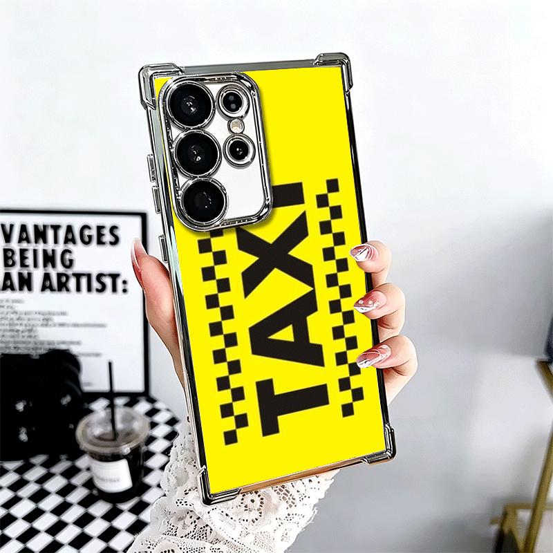 

NYC Yellow Taxi Cabs Soft Phone Case For Samsung Galaxy S26 Ultra S25 Edge S24 FE S23 Plus S22 S21 + S20 Plating Anti-Fall Funda Samsung S25 Edge