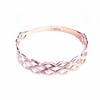 Purple Gold Rhombus Ring Plated With Rose Gold Car Flower Hollow Pattern Live Design Ring Jewelry