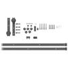 Sliding Door Hardware Set 200 cm Steel Black