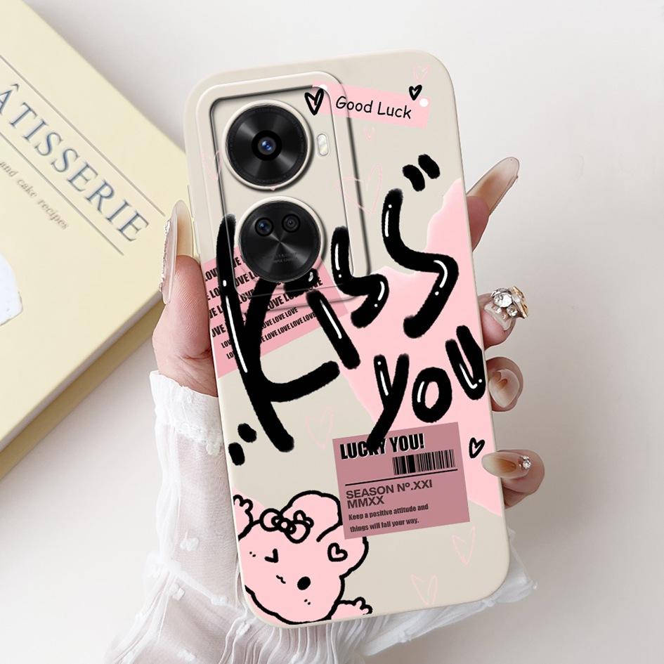 Für Huawei Nova 11 SE Hülle Süßer Hase Kaktus Cartoon Weiches Flüssigsilikon Stoßfeste Abdeckung Für Huawei Nova 12 SE BNE-LX1 Capa