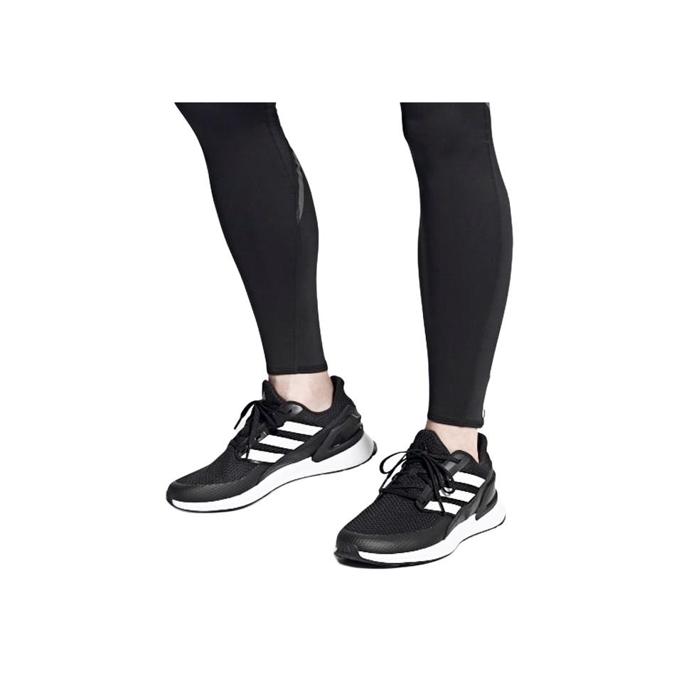 Adidas Rapidarun Run Casual Cushioning Low-Top Running Shoes Unisex Sneakers Black White FY5306