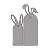 Easter Rabbits Tag Metal Die Cuts Carbon Steel Cutting Dies Stencils for Card Making Scrapbooking Decorations