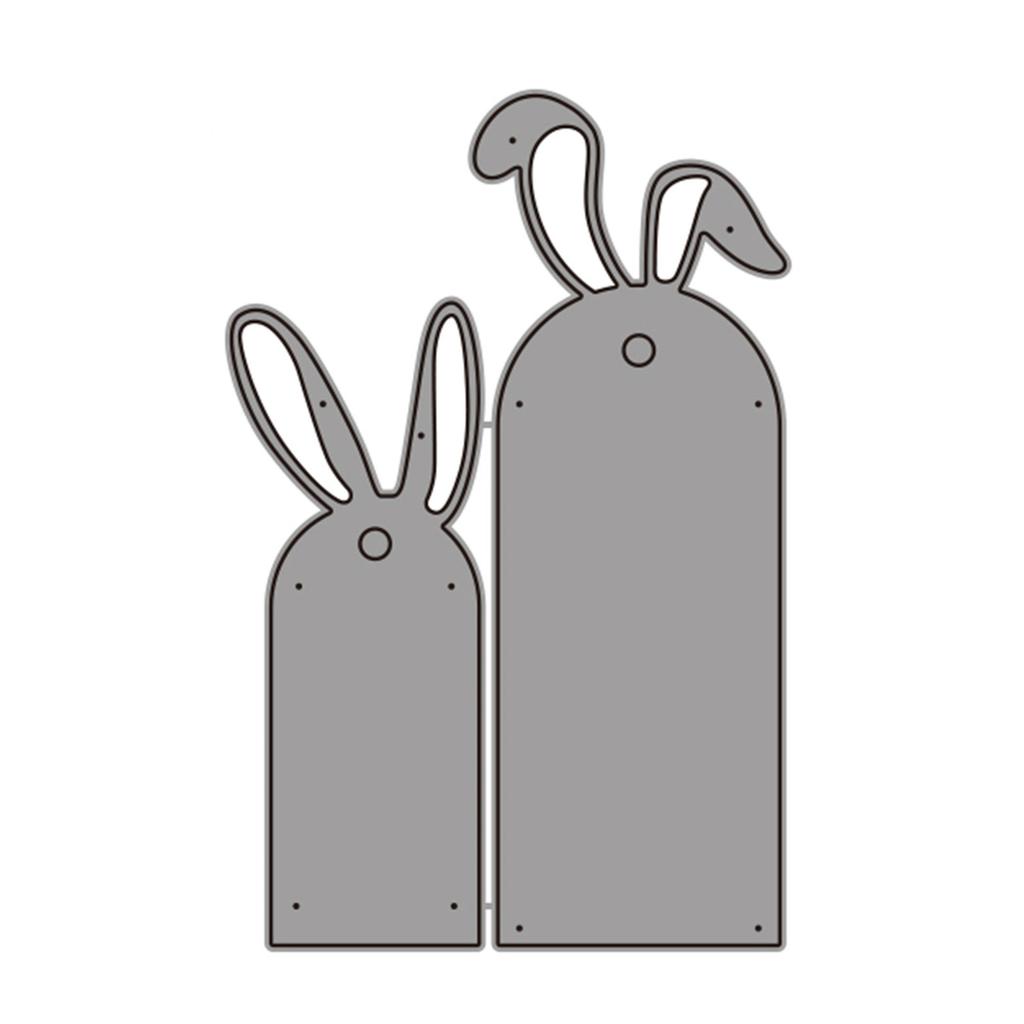 Easter Rabbits Tag Metal Die Cuts Carbon Steel Cutting Dies Stencils for Card Making Scrapbooking Decorations