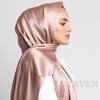 Premium Schimmer Seidensatin Hijab Schal Damen Luxus Medine Seide Schleier Muslimische Frauen Hijab Glänzender Seidenschal Damen Schals Stola