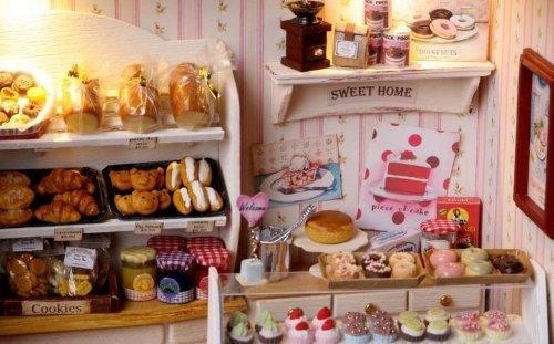 Dollhouse DIY Kit Set Miniature European Travel Diary Bakery PT-ETJ03