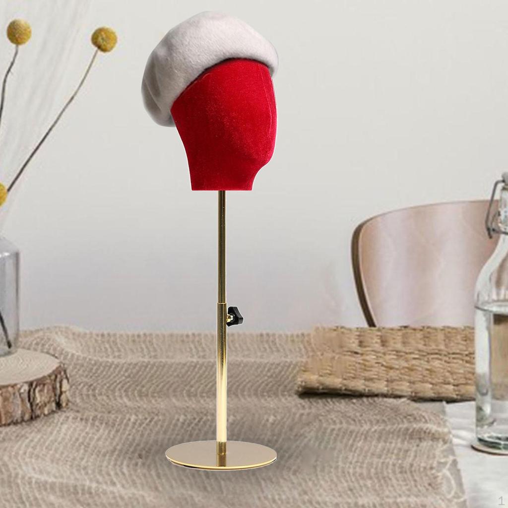 Head Model ,Display Rack Stand Wig Hat Adjustable, Stainless Steel Fashion Detachable