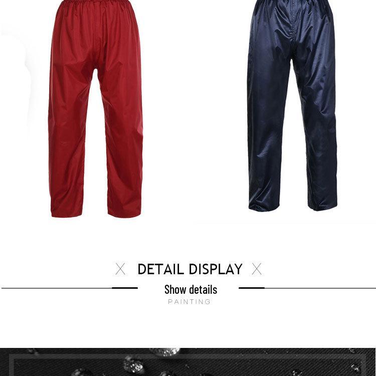 Unisex Wasserdichte Winddichte Wander- & Rad-Regenhose - Langlebig, Teilbar, Einzel-/Doppelschicht-Optionen